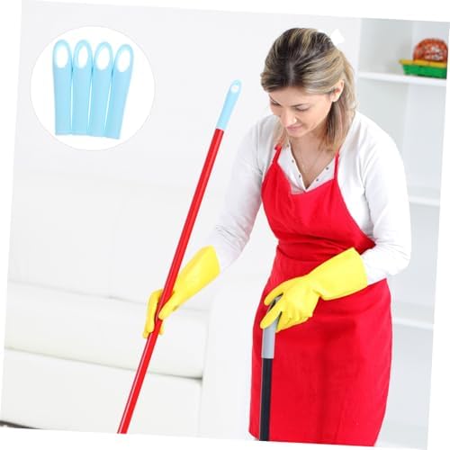 4Pcs Broom Handle End Caps with Anti-Slip Grip and Hanging Hole