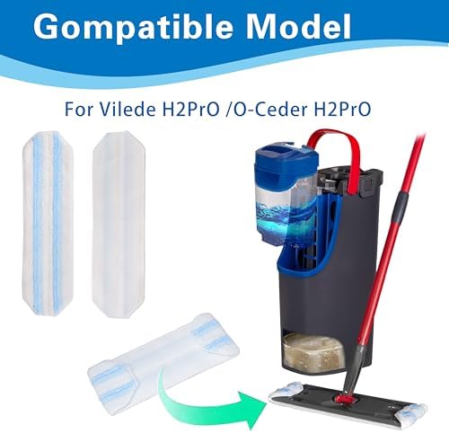 4-Pack Replacement Mop Pads for O Cedar H2Pro Mop