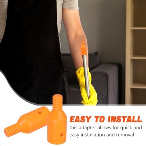 2pcs Threaded Handle Connector Adapter for Mop and Broom