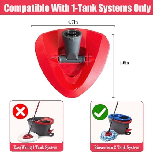 FOOKCIAN Spin Mop Replacement Base Head for 2-Tank System