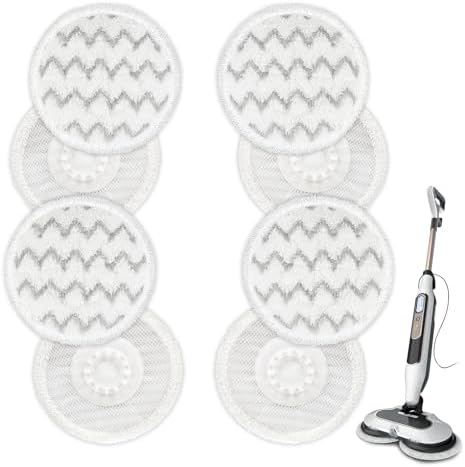 VIEWALL 8 Pack Mop Pads Replacement for Shark Steam Mops