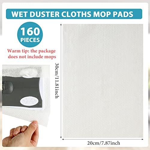 Peryiter 300 Pcs Wet Mop Pads Refills for Floor Cleaning