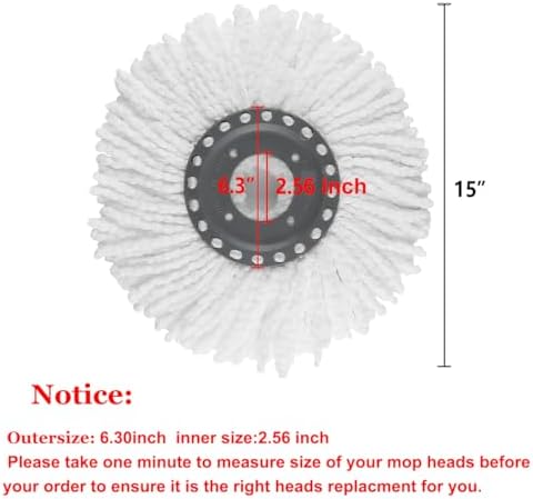 YWSHF Spin Mop Heads Replacement 4 Pack