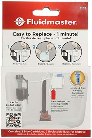 Fluidmaster 8102P8 Blue Refill Pack - Upgraded Toilet Cleaner
