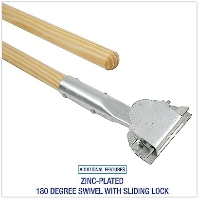 Boardwalk 1490 Clip-On Dust Mop Handle - Swivel Head 60in Long