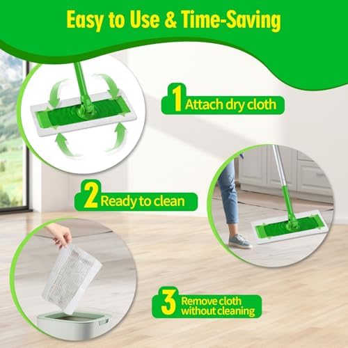 FURCIELOS Dry Sweeping Cloths for Swiffer 180 Count Refill Pack 1