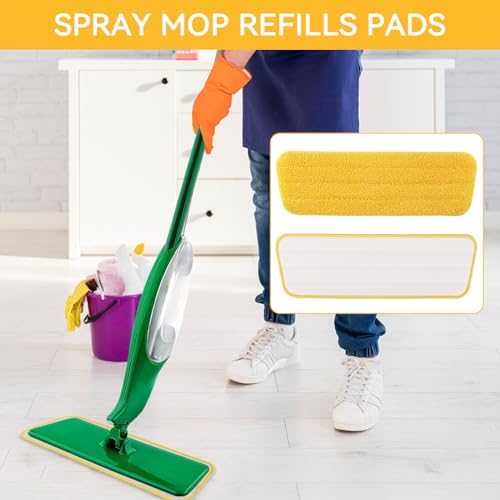 GreeSuit 6 Pack Microfiber Mop Pads for Libman Freedom Spray Mop