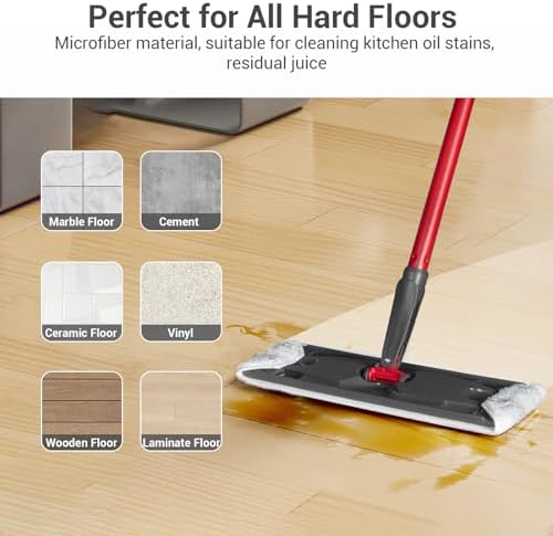 4Pcs Mop Replacement Pads for H2prO Flat Mop System