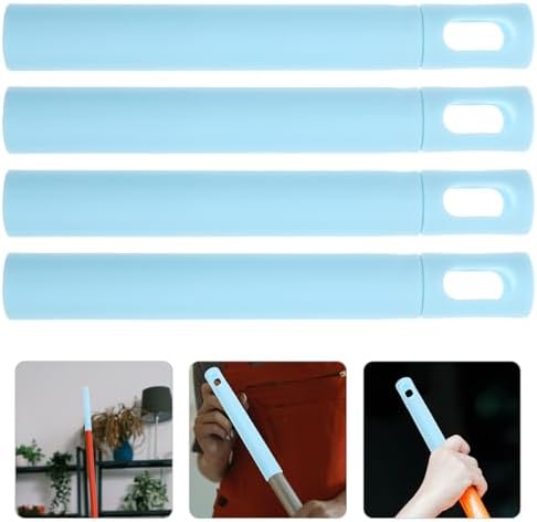 4Pcs Mop Handle Grip Ends Lightweight Plastic Replacement with Slip Design