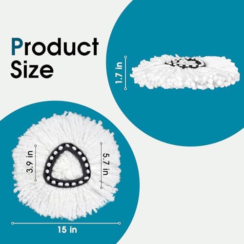6 Pack Microfiber Mop Head Replacement for Oceda EasyWring 1