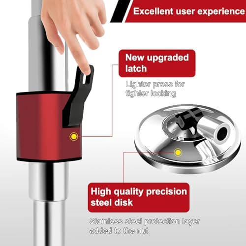 360 Swivel Adjustable Mop Handle with 51 Inch Mop Bar