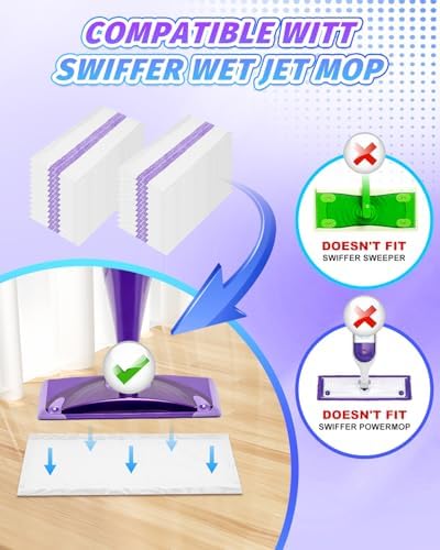 YagoDago 20-Pack Wet Jet Mop Pad Refills - 5 Layers Durable Absorbent