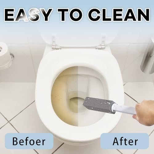 2 Packs Pumice Stones with Long Handles for Toilet and More