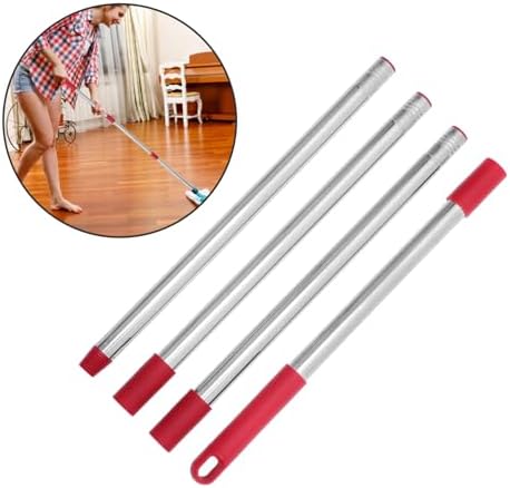 4-Section Stainless Steel Mop Stick Extension Rod