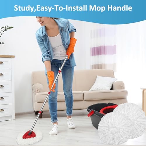 12 Pack Spin Mop Heads with 2 Bases for Oceda EasyWring System