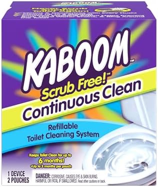Kaboom Scrub Free Toilet Bowl Cleaner System with 2 Refills 1