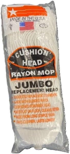Cushion Head Jumbo Rayon Mop Head 4-Pack