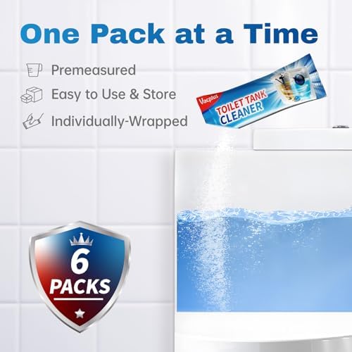 Vacplus Toilet Tank Cleaner - 6 Pack Automatic Descaler Tablets
