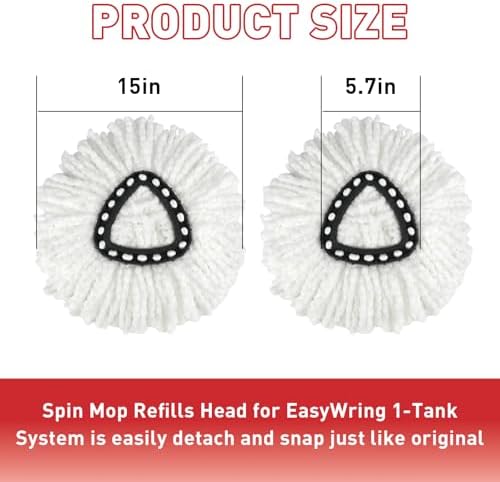 3pcs Mop Head Replacements for O-Cedar Spin Mop