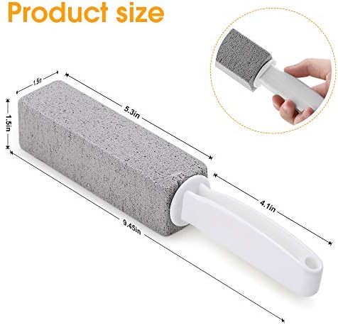2 Pack Toilet Cleaner Pumice Stone with Ergonomic Handle