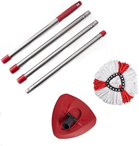 Matthew Cleaning Spin Mop Replacement Handle - Red