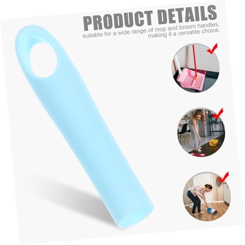 4Pcs Broom Handle End Caps with Anti-Slip Grip and Hanging Hole