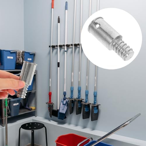 Minkissy 2pcs Threaded Tip Broom Handle Adapter for Metal Poles