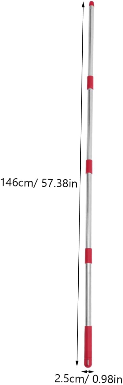 4-Section Stainless Steel Mop Stick Extension Rod