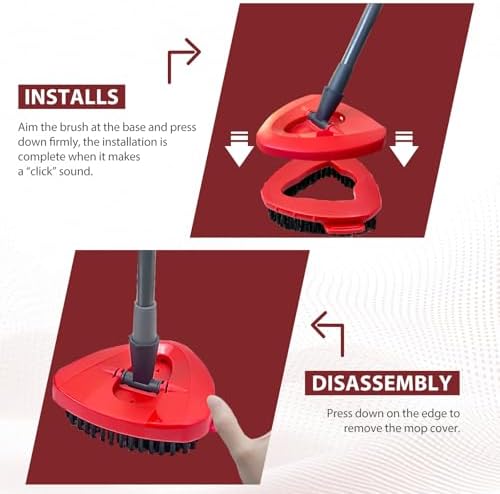 Puiuisoul Spin Mop Scrubber Head for Oceda EasyWring 1-Tank System