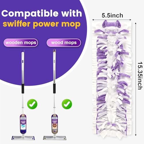 ZMZPA Power Mop Pads Refill for Swiffer PowerMop 8 Count Multi-Surface