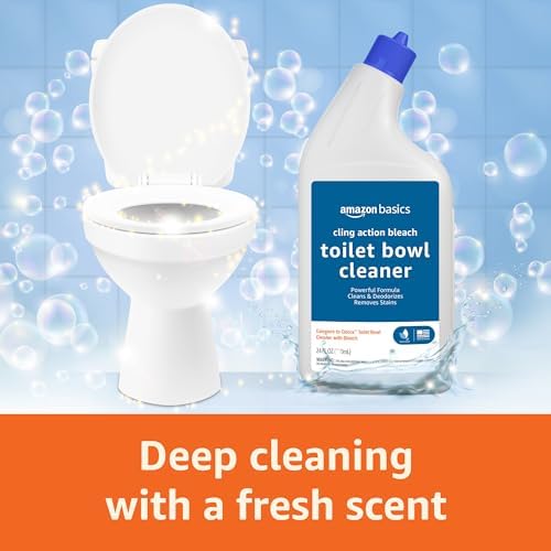 Amazon Basics Toilet Bowl Cleaner with Cling Action 24 Fl Oz
