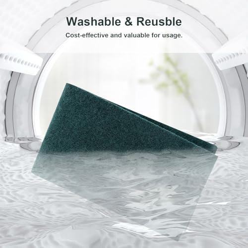 18in Reusable Scrub Mop Pads - 8 Pack for Bona Rubbermaid Libman Mops