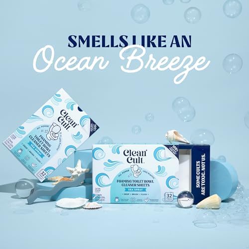 Cleancult Toilet Bowl Cleaner Sheets - 32 Uses Septic Safe Plastic-Free 1