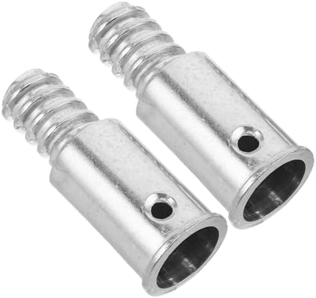 2Pcs Metal Mop Handle Threaded Adapter for Brooms and Mops