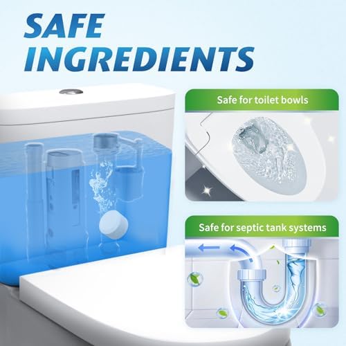 Ksend Toilet Bowl Cleaner Tablets - 40PCS Automatic Bleach Tablets