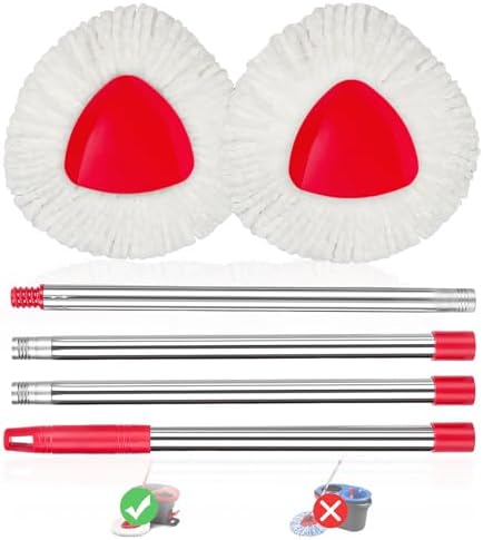 2 Pack Spin Mop Heads for Oceda EasyWring 1-Tank System
