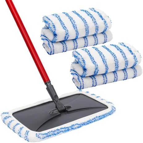kCarpoly 4 Pack Reusable Mop Pads for 15x8 Inch Mops 1