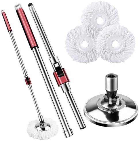 360 Swivel Adjustable Mop Handle with 51 Inch Mop Bar