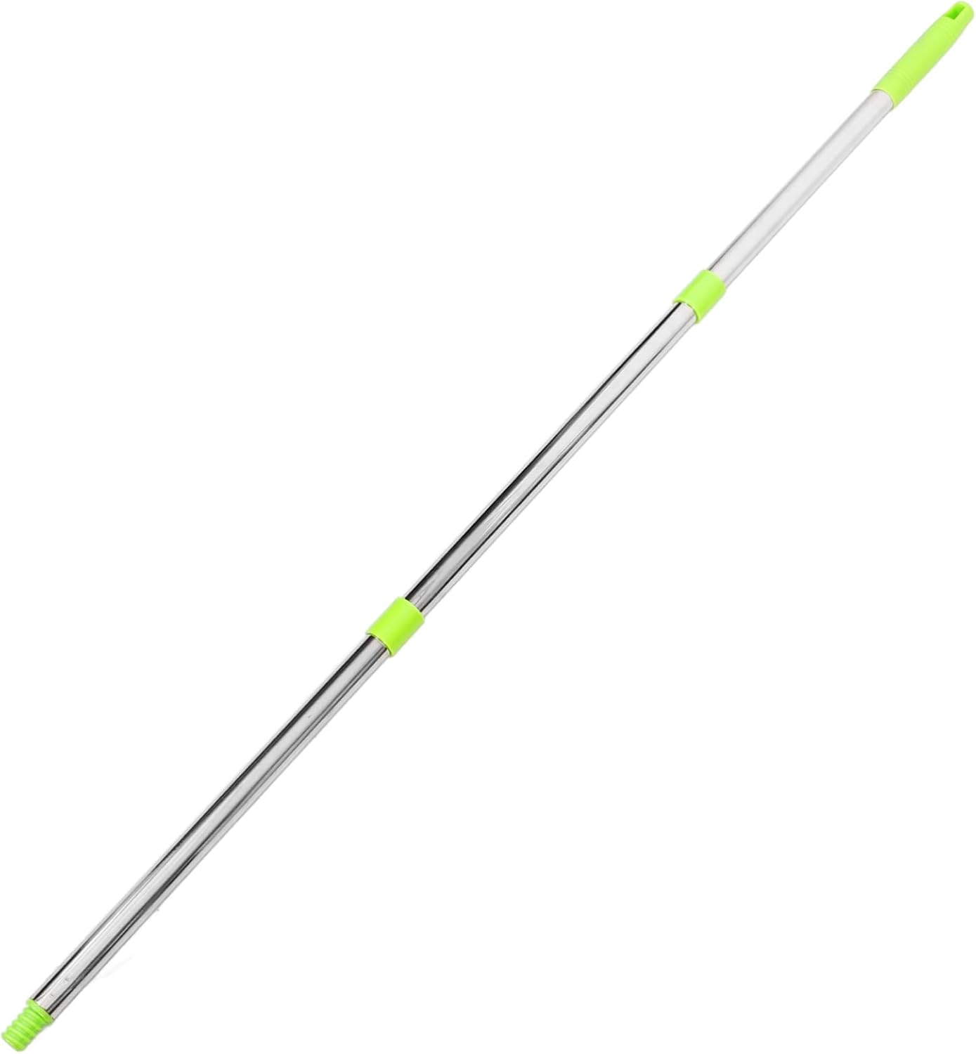 3-Section Mop Handle Replacement Sturdy Plastic Stainless Steel Mop Rod