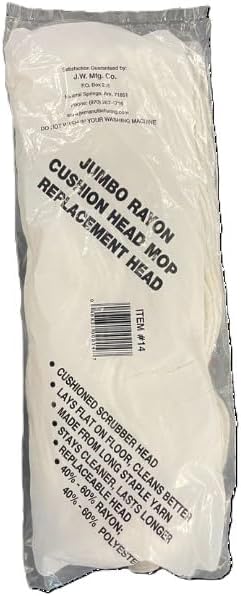 Cushion Head Jumbo Rayon Mop Head 4-Pack