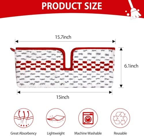 JIUMEE Microfiber Spray Mop Pads for Oceda ProMist MAX Reusable