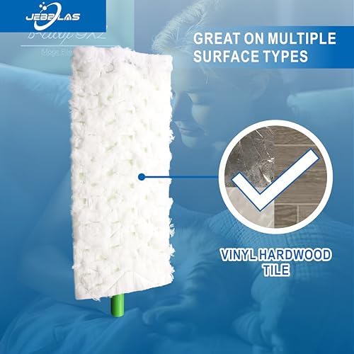 JEBBLAS Heavy Duty Mop Pads Refills - 40 Pcs Multi Surface