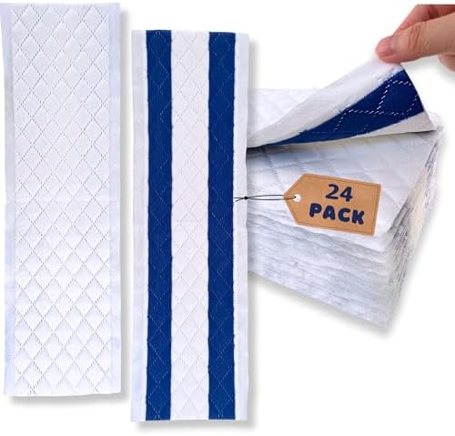 18 Inch Microfiber Mop Pad 24 Pack Replacement for Hook Loop Mop