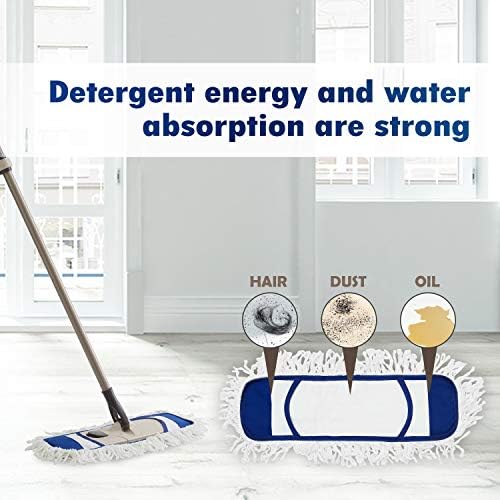 Eyliden Mop Pads 2 Pack Blue for Hardwood Floor Cleaning