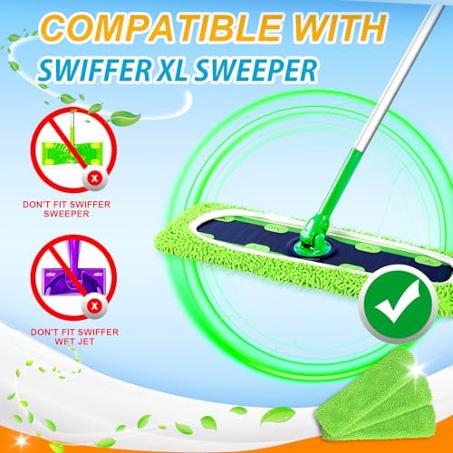 Yicotira Reusable Swiffer XL Mop Pads 6 Pack