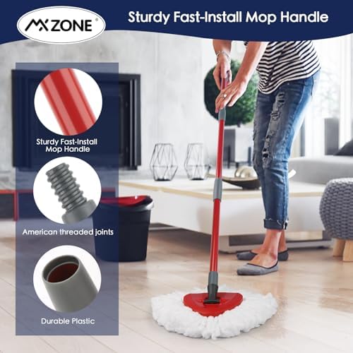 MXZONE Spin Mop Handle Replacement 4-Section Adjustable
