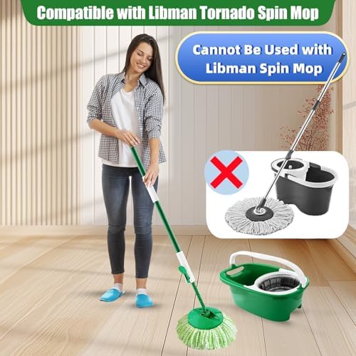 6 Pack Microfiber Mop Head Replacement for Libman Tornado Spin Mop