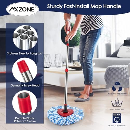 MXZONE Spin Mop Replacement Heads Set