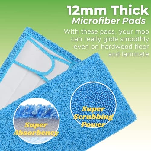 F Flammi Reusable Microfiber Mop Pad 2 Pack