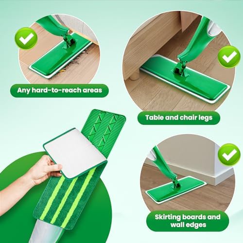 4 Pack Microfiber Spray Mop Pads Refills for Libman Freedom Spray Mop